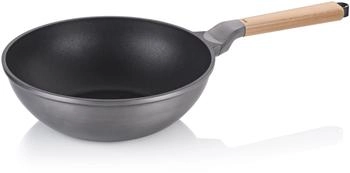 Kela Wokpfanne VITANA Aluminiumguss grau 30 cm Buchenholz-Griff (10087-CN)