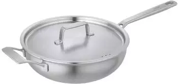 Kuhn Rikon Wok CULINARY FIVEPLY, unbeschichtet 28 cm