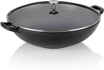 Kela Wok Calido Gusseisen schwarz 17,0cm 36,0cmØ 4,0l