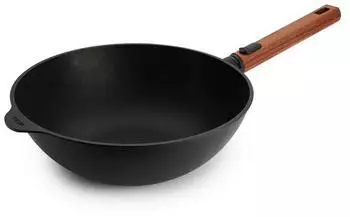 Woll WOLL Wokpfanne mit Holzgriff 28cm ECO-LOGIC Antihaft schwarz