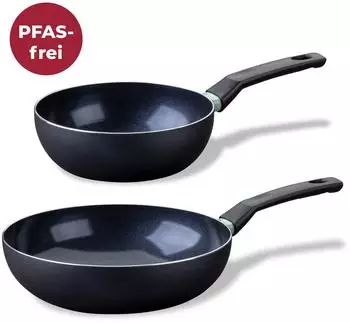Fackelmann Wokpfannen-Set "Brandao" Keramik antihaft Ø20+28cm 2-tlg.