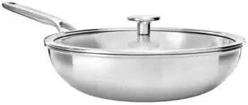 KitchenAid Wokpfanne Multi-Ply Edelstahl mit Deckel 3,6 L &oslash; 28 cm