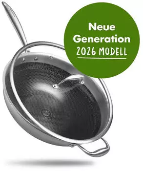Reishunger Wok Wabenbeschichtung Keramik 4,5 L Ø 32 cm
