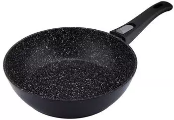 Resto Kitchenware Aries Tiefe Wokpfanne Marmor-Antihaftbeschichtung &Oslash;26cm, abnehmbarer Griff