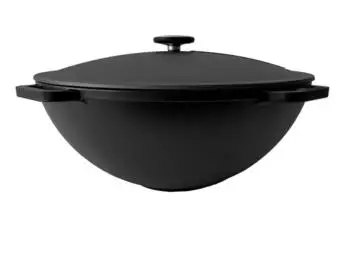 Robari Wok Kasan Gusseisen mit Deckel 20 L &Oslash; 28 cm