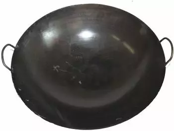 Asia Art Factory Nommel Wok &Oslash;65cm runder Boden Kohlenstoffstahl 2 Henkel (4260340666984)