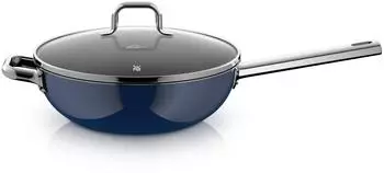 WMF Wok mit Deckel FUSIONTEC MINERAL PRO 28cm Tim Raue Dunkelblau dunkelblau