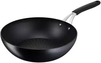 Lagostina Tempra Wok-Pfanne Aluminium, antihaftbeschichtet, 28cm, schwarz (2100126417)