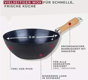 Fackelmann Wokpfanne Soft Collection Keramik antihaft &Oslash;26cm