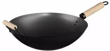 5five Wok mit Holzgriff, Kohlenstoffstahl, 35cm (76549)