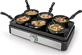 Nedis Party-Wok-Set 6-tlg. kombiniert Wok- und Grillfunktionen