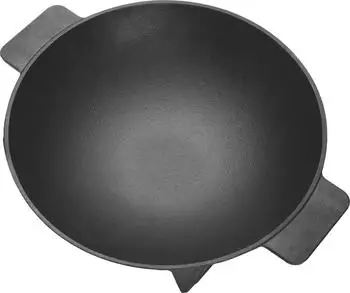 PRIMASTER Wokpfanne 35 cm Gusseisen mit Standfuß