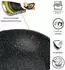 Cheffinger Platinum Wok-Pfanne 32cm, Aluguss, Marmor-Antihaftbeschichtung, Induktion, mit Deckel (4251810902640)