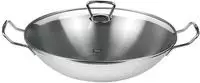 Fissler Wok mit Glasdeckel Silber Kunming &Oslash; 36 cm