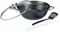 Gsw Gusseisen Wok-set / Multifunktionstopf 5 Tlg.