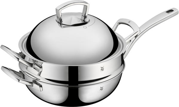 WMF Wok Multiply 28 cm mit Metalldeckel und Dämpfereinsatz