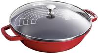 Staub 1312991, Staub Wok mit Glasdeckel &Oslash;30cm, Dunkelblau