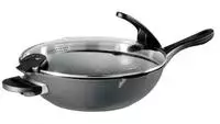 STONELINE Wok "Future" Aluminiumguss &Oslash; 32 cm, abnehmbare Griffe, Induktion