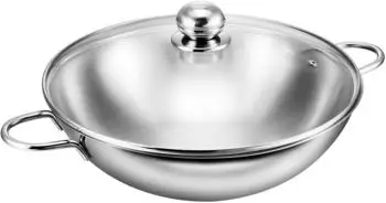 Kopf Josie Wok mit Deckel Edelstahl 32 cm