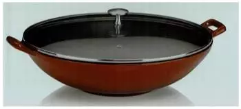 Kela Calido Wok 36 cm mit Deckel rot Kela Calido Wok 36 cm mit Deckel rot