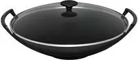 Le Creuset 25304360000460, Le Creuset Wok mit Glasdeckel Schwarz - Schwarz - 33...
