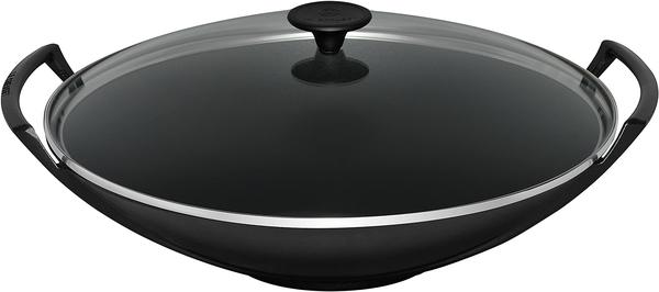 Le Creuset Wok mit Glasdeckel 36 cm schwarz