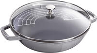 Staub 1312918, Staub: Wok mit Glasdeckel, &Oslash;30cm, Grafitgrau
