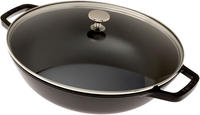 Staub 1312923, Staub: Wok mit Glasdeckel, &Oslash;30cm, Schwarz