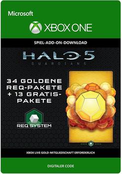 Microsoft Halo 5: Guardians - 34 Goldene REQ-Pakete + 13 Gratis-Pakete (Add-On) (Xbox One)