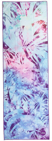 bodhi Grip² Yoga Towel Art Collection Arctic Leaves blau-batik