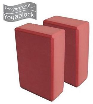 Livingroom Yoga Yoga-Block 2er 23 x15 x 7,5cm Universal rot