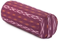 bodhi ETHNO Collection: Yoga-Bolster (rund), Ikat-Webstoff, weinrot 1 St