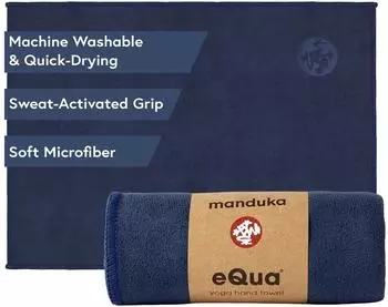 Manduka eQua Yoga-Handtuch Schnelltrocknend Rutschfest Unisex Midnight (211011030)