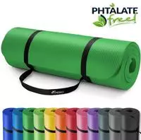 Tresko Yogamatte Fitnessmatte Gymnastikmatte Pilates 185x60x1,0cm Gr&uuml;n