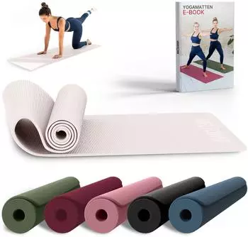 Neolymp Yogamatte rutschfest, gelenkschonend, 183x61cm, PVC, taupe (NEOLYMP_YM320)