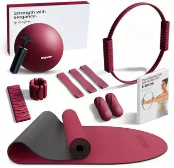 Neolymp Pilates Essential Kit mit Matte, Ball, Ring & 1kg Hanteln (NEOLYMP_PLS210_BOX)