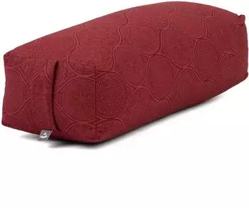 bodhi Maharaja Salamba Yoga-Bolster rechteckig, Baumwolle, dunkelrot (Mayuri)