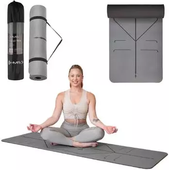 COFI1453 YM10 Yoga-Matte TPE, grau, 182x61x0,8cm (17-44-222)