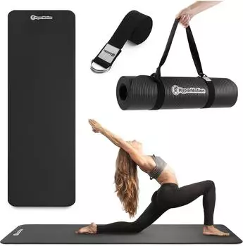 HyperMotion Yogamatte NBR 183x61cm, 8mm, schwarz (HYP58 YOGA MAT 0.8B)