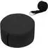 Relaxdays Zafu Meditationskissen-Set mit Yogagurt, rund, schwarz (33x13cm)