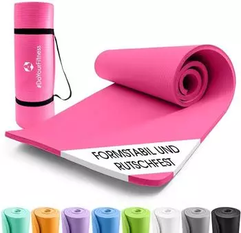 DoYourFitness Jivan Fitnessmatte 183x61x2cm, rutschfest, pink