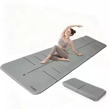 FunLife Yogamatte FOLD 190x66cm, 10mm, faltbar, stone grey
