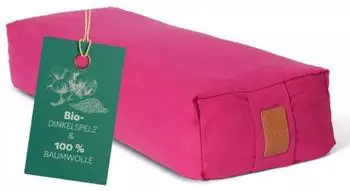 DoYourYoga Yogabolster Paravati rechteckig Bio-Dinkelspelz, pink (67x13cm)