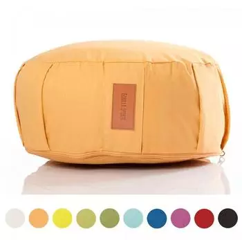 Gorilla Sports Yogakissen rund, Dinkelspelz, 100% Baumwolle, Ø 30cm, orange