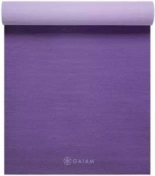 Gaiam Premium 2-Color Yoga Mat 6mm, lila (60526)