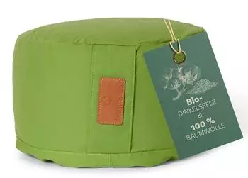 DoYourYoga Yoga Bolster Vishnu rund, hellgrün, Dinkelspelz-Füllung (30x15cm)