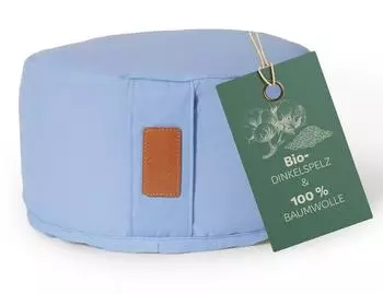 DoYourYoga Vishnu rundes Yoga-Bolster Bio-Dinkelspelz, flieder/lavendel, 30x15cm