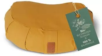 DoYourYoga Zafu Halbmondkissen »Ganesh« Bio-Buchweizenschalen, 45x30x14cm, indischgelb