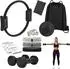 Relaxdays Pilates-Set Ring, Ball, Bänder, Gewichte, Pumpe, Tasche, 11-teilig