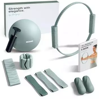 Neolymp Pilates Essential Kit Basic Sky Blue, Pilates Ball, Ring & Gewichte (NEOLYMP_PLS210_BOX)